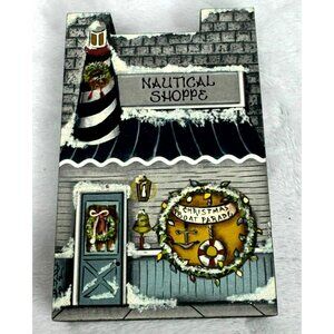 Brandywine Woodcrafts Nautical Shoppe Christmas Boat Parade Sign 7.25"x4.5"